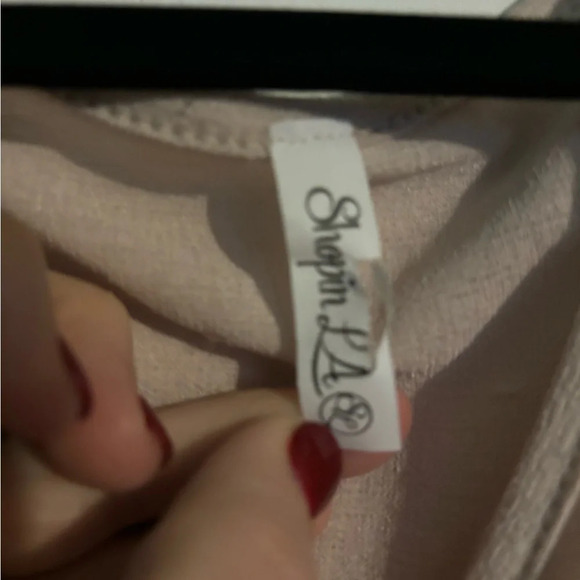 Shopin‎ LA dusty rose top. Made in USA 🇺🇸! Size Medium Faux Wrap - Picture 3 of 5